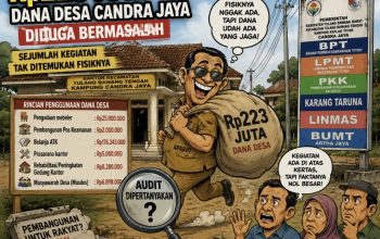 Ratusan juta anggaran DD Candra Jaya Diduga Bermasalah, Sejumlah Kegiatan Tak Ditemukan Fisiknya