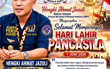 Ucapan Ketua Umum Asosiasi Wartawan Profesional Indonesia (AWPI) Memperingati Hari Lahir Pancasila